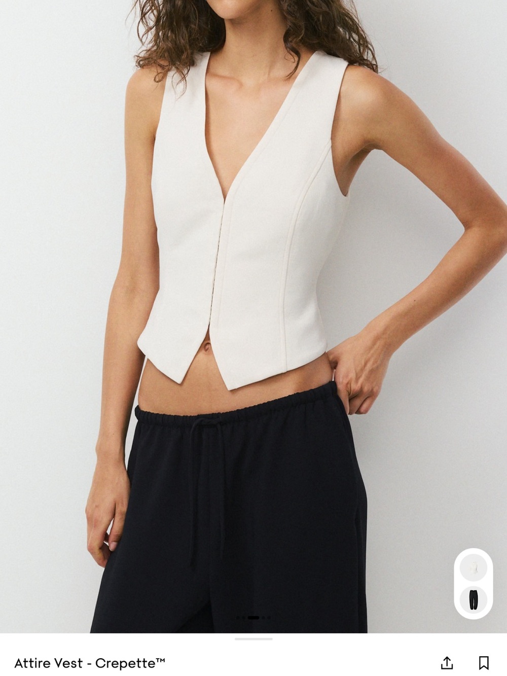 Aritzia Wilfred Attire Vest in Light Birch - Picture 1 of 3
